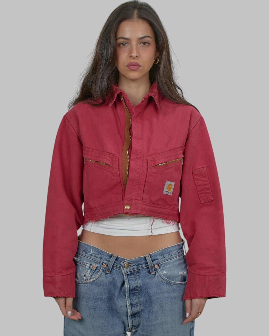 (XS) 90s Pink Cropped Carhartt