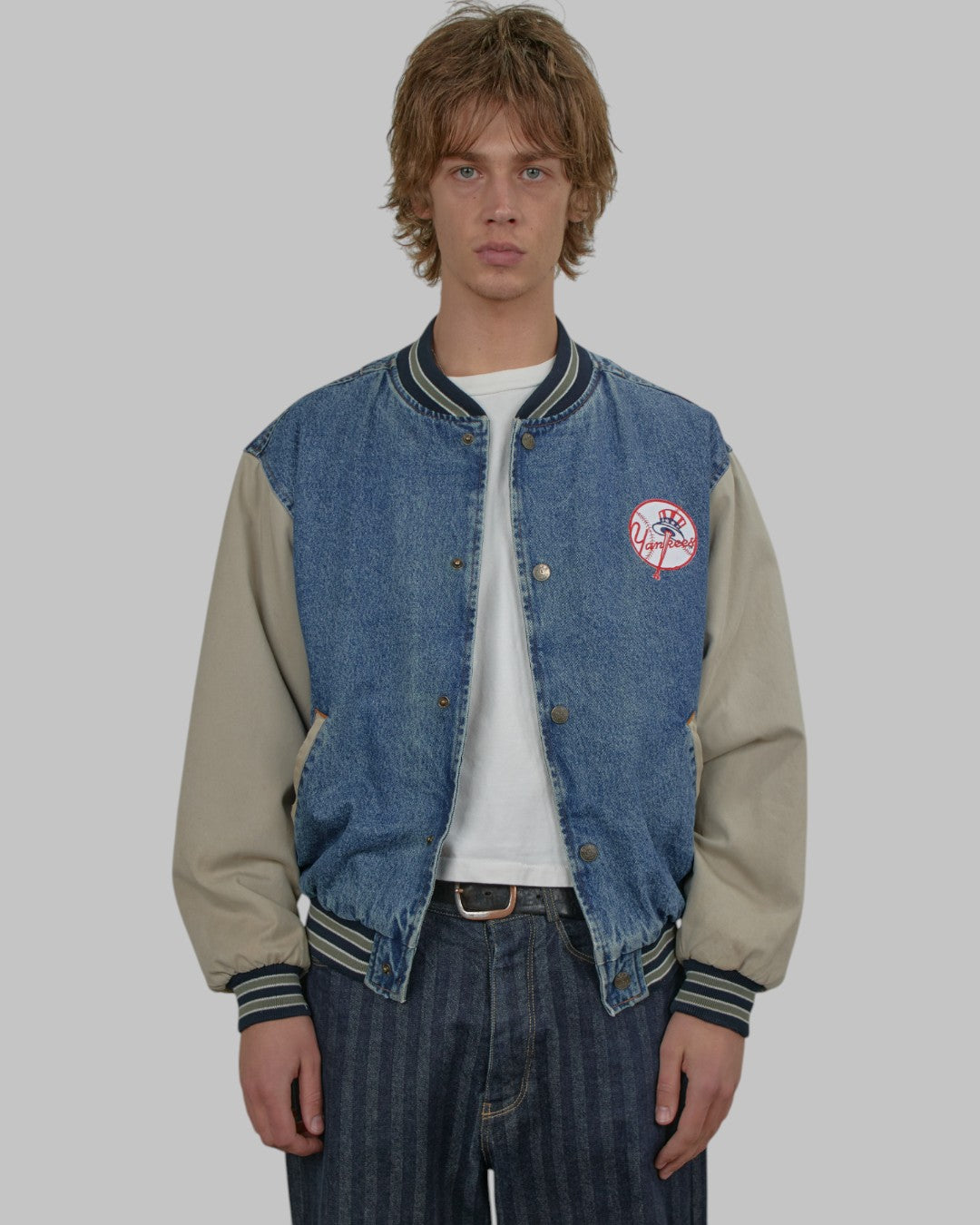 (M) 90s Yankees Denim Jacket