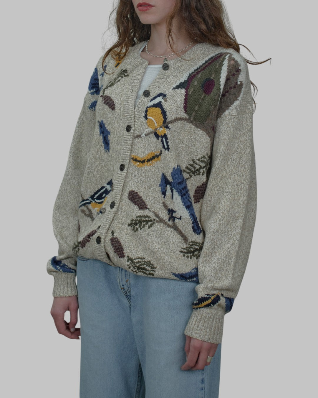 (L) 90s Bird Cardigan