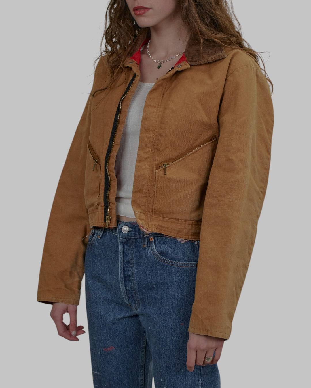 (M) 80s Cropped Work Coat