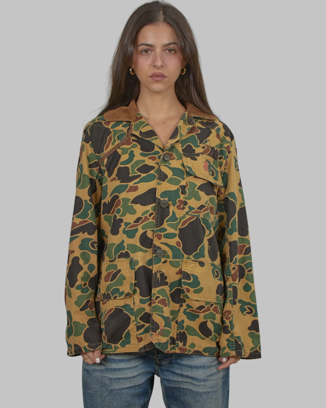(M/L) 80s Camo Jacket