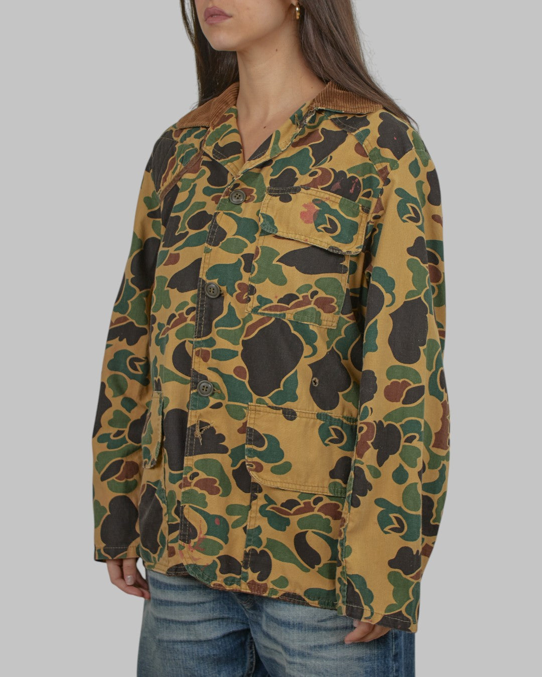 (M/L) 80s Camo Jacket