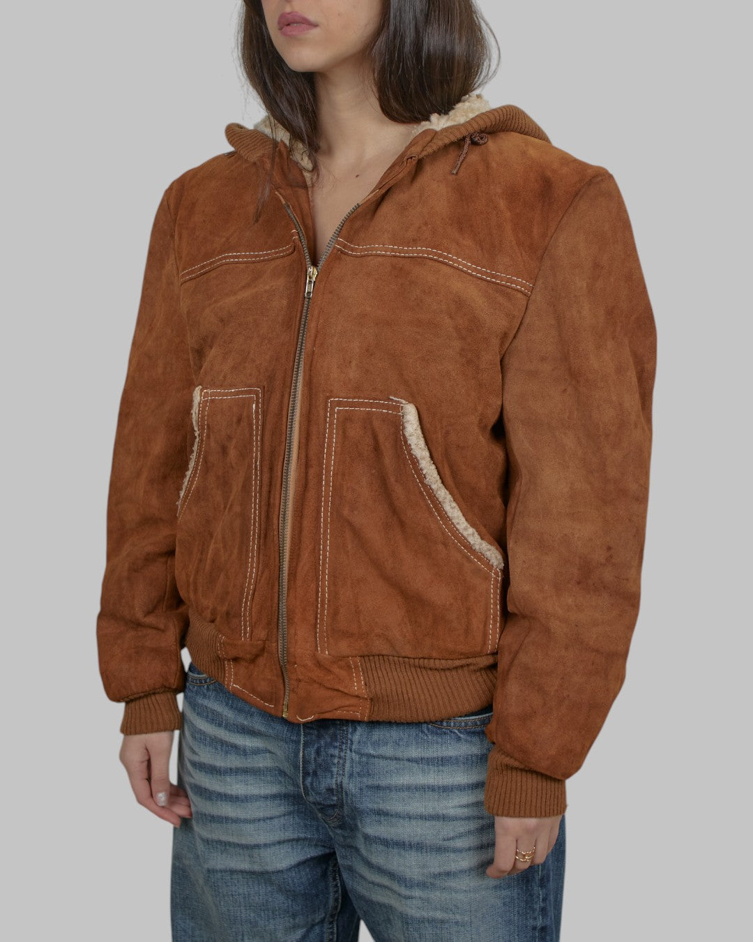(S/M) 80s Suede Jacket