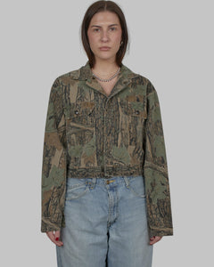 (M) 90s Cropped Camo Jacket