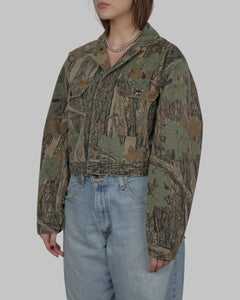 (M) 90s Cropped Camo Jacket