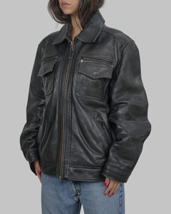 (XL) 90s Leather Jacket