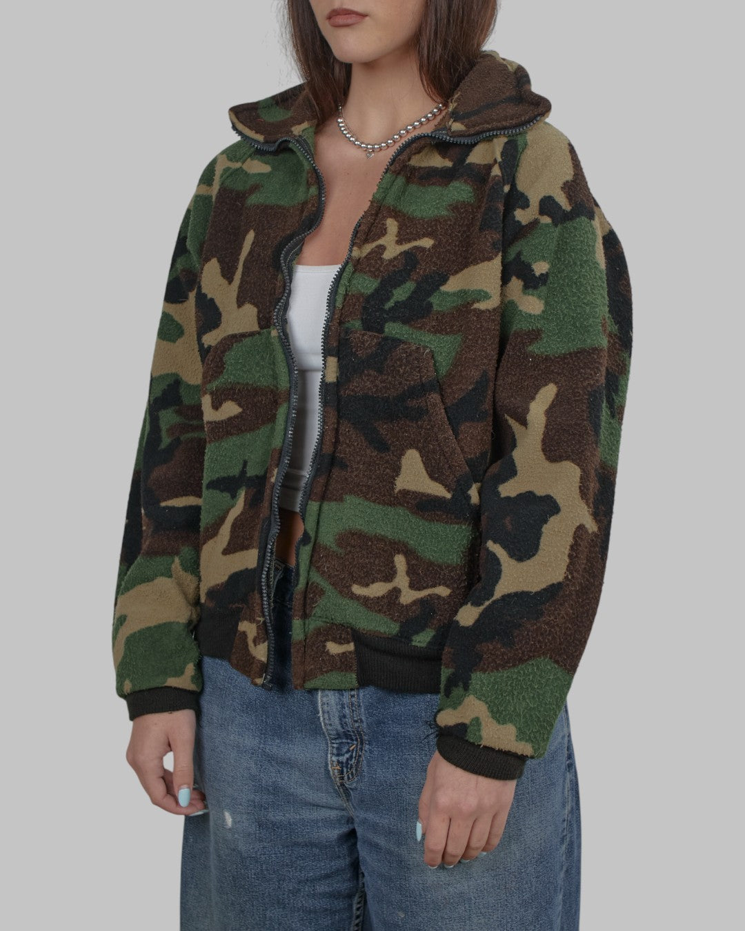 (S) 90s Camo Fleece