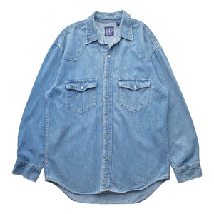 (M) 90s Gap Denim Button-down