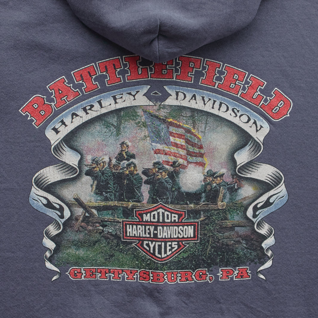 (XL) 00s Harley Zip-up