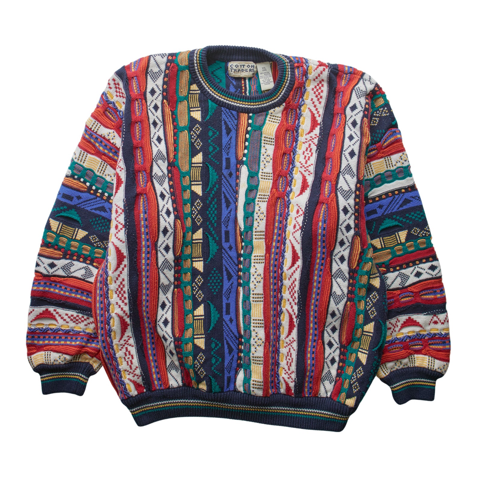 XL 90s Coogi Style Sweater Springy Jeans