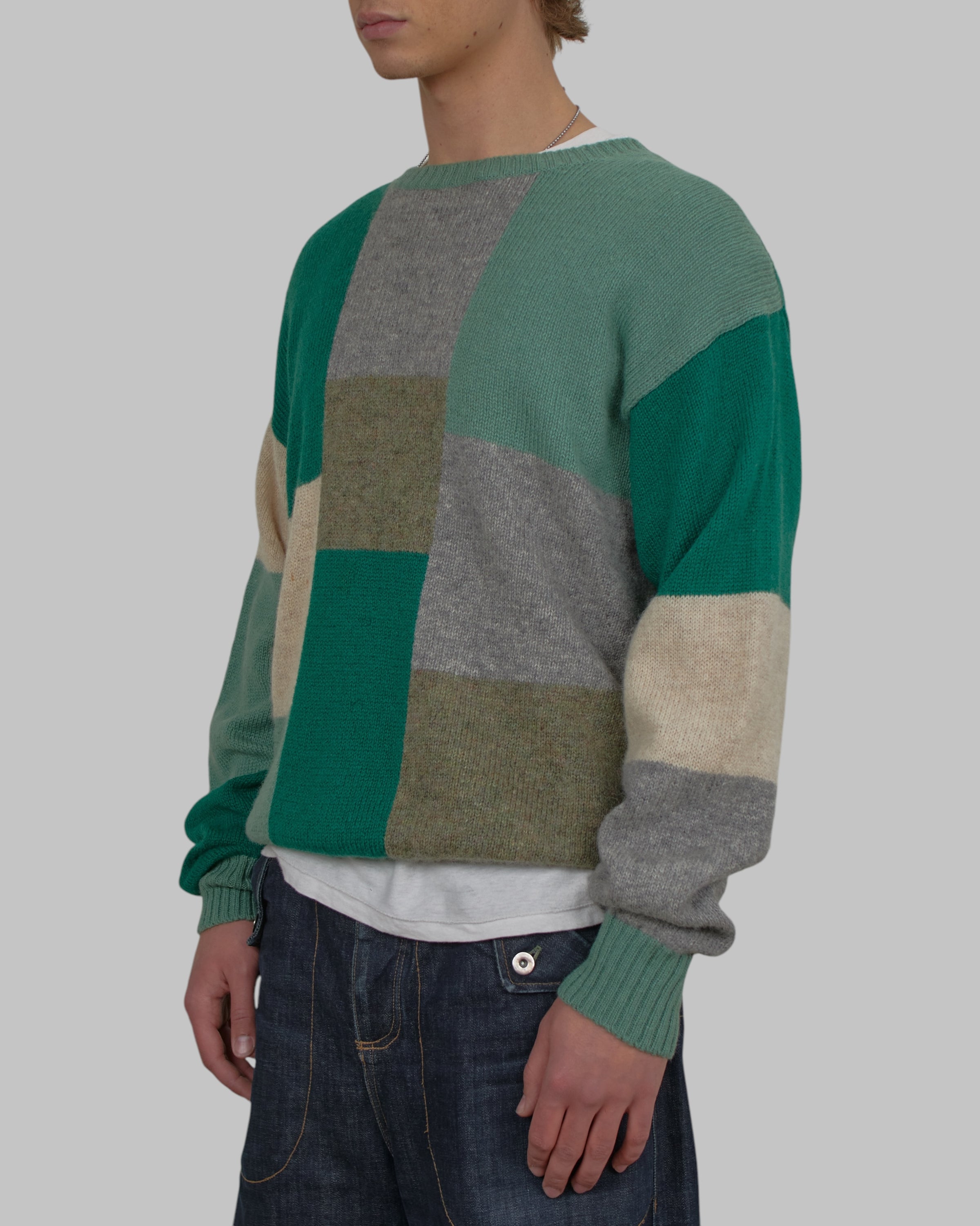 (L) 80s Block Sweater