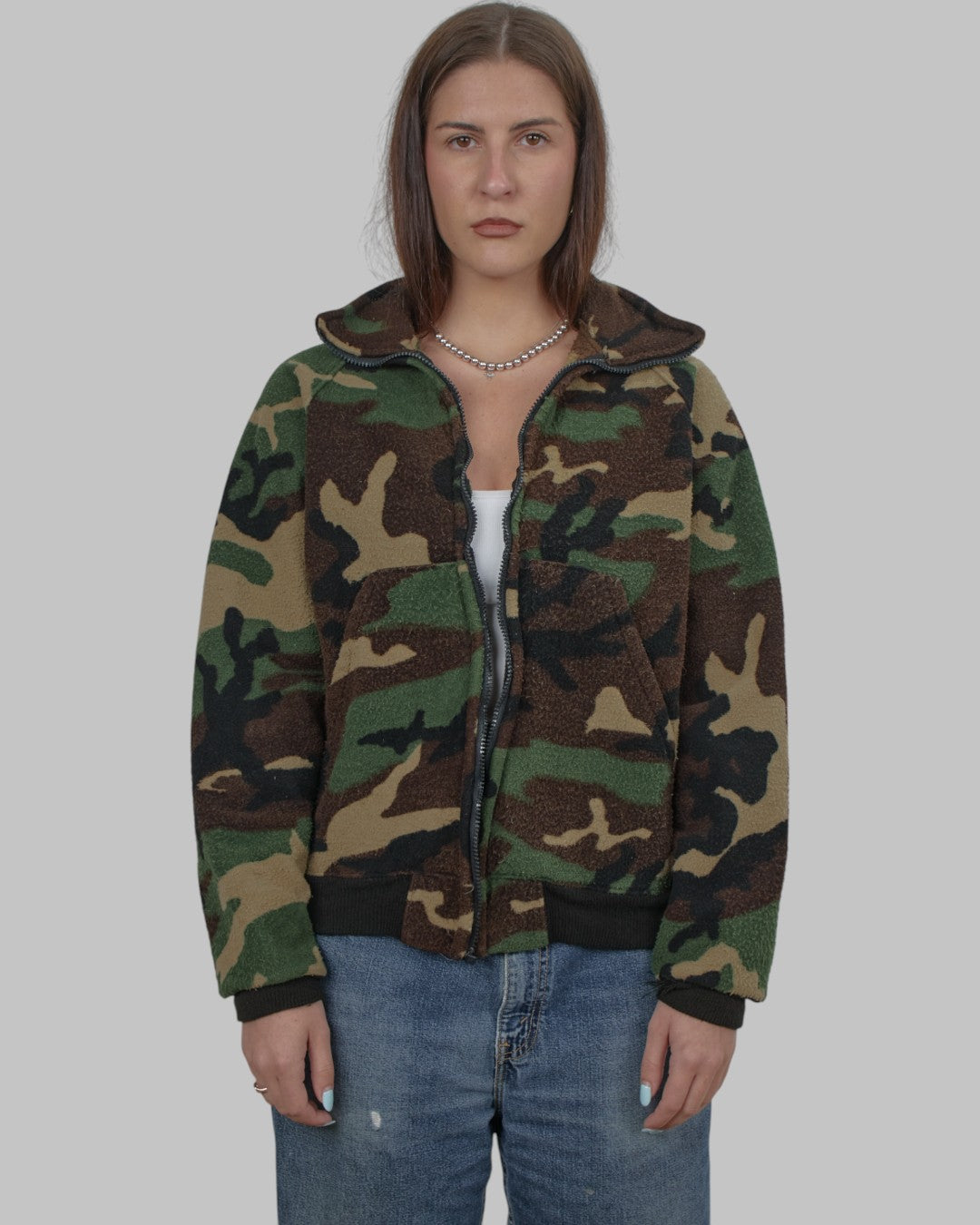 (S) 90s Camo Fleece