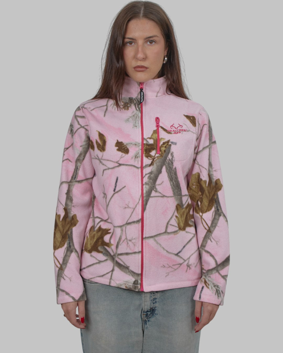 (M) 00s Pink Camo Fleece