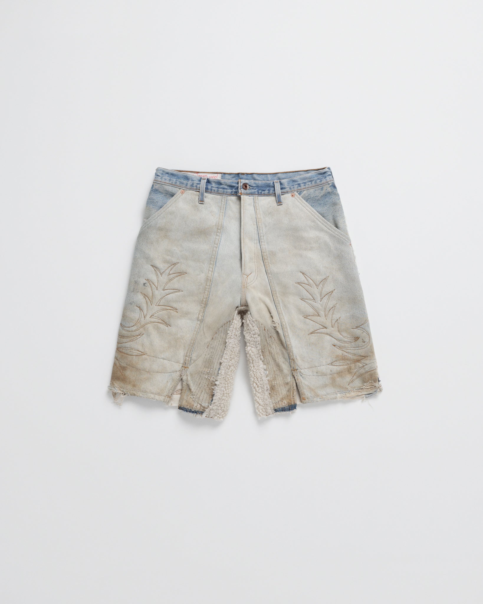 OFN x SPRINGY - 34” DIRTY DENIM SHORTS